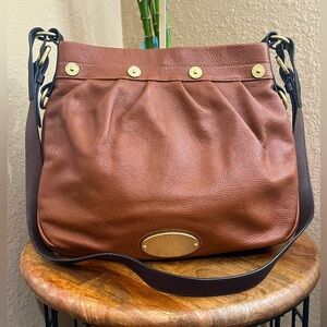 MULBERRY MITZY MESSENGER PEBBLED OAK LEATHER